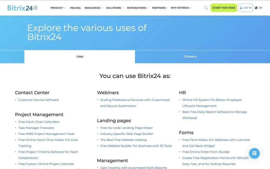 Content marketing Bitrix24 - strony BOFU